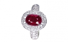 Ring with Ruby and Diamond