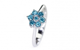 Ring in white gold and diamonds