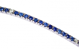 Bracelet with diamonds and sapphires